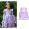 萬聖節cosplay純棉長披風蓬蓬公主裙(紫色)_3