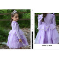 萬聖節cosplay純棉長披風蓬蓬公主裙(紫色)_1