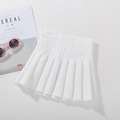 秋款韓版中大童防走光素色百褶裙(4色)_5
