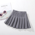 秋款韓版中大童防走光素色百褶裙(4色)_6