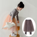 春秋款中大童韓版純棉假二件蓬蓬裙褲/紗裙長褲(5色)_5