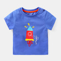 歐美外貿男童全棉太空船圖案短袖上衣/T恤(4色)_4
