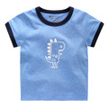 歐美外貿男童全棉恐龍圖案短袖上衣/T恤(2色)_4