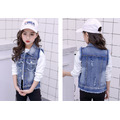夏款韓版中大童時尚毛邊牛仔背心/上衣_1