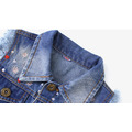 夏款韓版中大童時尚繡花牛仔背心/上衣_8