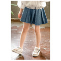 夏裝韓版中大童百褶牛仔短褲/裙褲_2