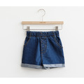 【韓國正品】夏裝中大童彈力卷邊牛仔短褲_8