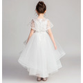 韓版中大童甜美圓領刺繡燕尾禮服/花童/畢業禮服(白色)_2