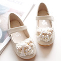 日系時尚蕾絲珍珠蝴蝶結米白色公主鞋/包鞋（現貨）