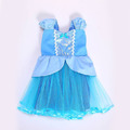 外貿中小童純棉迪士尼童話藍色公主裙/小洋裝