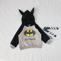 外貿萬聖節男童漫威系列長袖連帽面具上衣(蝙蝠俠) 現貨