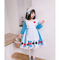 萬聖節cosplay愛麗絲ins長袖可愛公主裙(附頭飾)_4