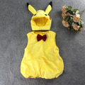 萬聖節cosplay男女童卡通皮卡丘黃色服裝+帽子
