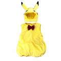 萬聖節cosplay男女童卡通皮卡丘黃色服裝+帽子_5