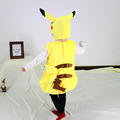 萬聖節cosplay男女童卡通皮卡丘黃色服裝+帽子_4