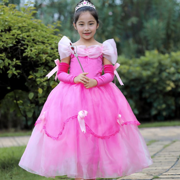 萬聖節cosplay優雅長款公主裙/蓬蓬裙(粉色)