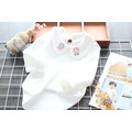 秋裝新款可愛娃娃領繡花純棉磨毛白色上衣(3款)_7