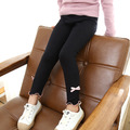 秋裝新款韓版蝴蝶結木耳邊彈力修身內搭褲/長褲(4色)_2