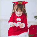2020秋冬款韓版可愛聖誕紅色公主裙+糜鹿髮圈_6