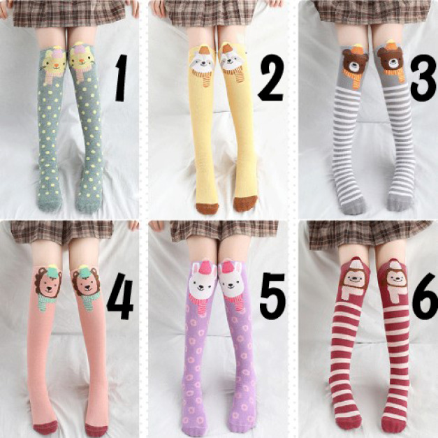新款韓版可愛動物女童中筒襪/長筒襪(6款)