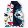 2020秋冬款韓版男童加絨彩色圖案背心(彩色汽車)