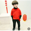 冬款男童中國風唐裝上衣+長褲二件套_2