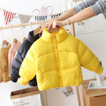 冬款韓版男女童羽絨加厚保暖外套(黑/黃)