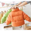 冬款韓版男女童羽絨加厚保暖外套(橘/綠)_1