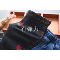 冬款韓版雙層棉草莓牛仔褲/長褲(藍/黑)_4