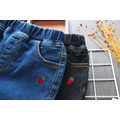 冬款韓版雙層棉草莓牛仔褲/長褲(藍/黑)_8