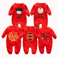 新年中國風嬰兒厚棉紅色連身衣/爬服(5款)