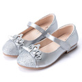韓版真皮經典款皇冠公主鞋/皮鞋(銀色)