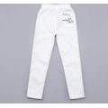 2020冬款加絨韓版中大童可愛刺繡休閒長褲/鉛筆褲 (白色)_7
