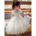 夏款韓版中大童燙銀網紗童話公主裙/禮服(白色)_5