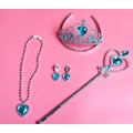 公主款配飾-公主皇冠+魔法棒+耳環+項鍊四件組(藍/粉)_1