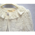 夏款韓版中大童蕾絲短版短袖外套/禮服披肩_4