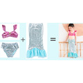 外貿款美人魚公主泳衣三件套/cosplay/比基尼泳裝(藍色)_8