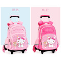 迪士尼正品凱蒂貓小學生減壓護脊書包/拖拉書包_4