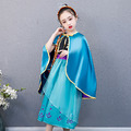 2020秋款韓版中大童冰雪奇緣2安娜公主連衣裙+披風二件套_4