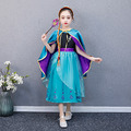 2020秋款韓版中大童冰雪奇緣2安娜公主連衣裙+披風二件套_5