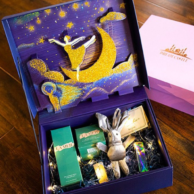 浪漫少女心可愛小夜燈禮物盒6件組/生日禮物/聖誕禮物(月光芭蕾)