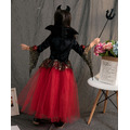 萬聖節cosplay吸血鬼女巫長款蓬蓬公主裙+髮飾/親子裝_4