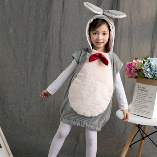 萬聖節cosplay男女童可愛小兔子連帽服裝