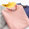 2020秋款韓版中大童可愛刺繡純棉磨毛上衣/內搭衣(中領款)_1
