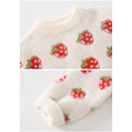 2020冬款韓版滿版草莓百搭水貂絨針織毛衣/上衣_7