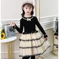 2020冬款韓版中大童時尚公主風針織毛衣蛋糕裙