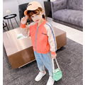 2020冬裝夾棉加厚韓版中大童百搭時尚繡花棒球外套/夾克(橘色)_3