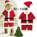 2020秋冬款韓版可愛聖誕老人上衣+褲子+帽子三件套