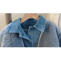 2020冬款加厚韓版羊羔絨拼接牛仔外套/大衣(2色)_5