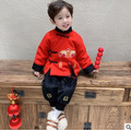 2020冬款厚棉男童新年中國風唐裝外套+長褲二件套_2